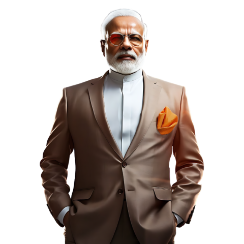 Narendra Modi in gangster look, Narendra Modi ai image, Narendra Modi wearing glasses,